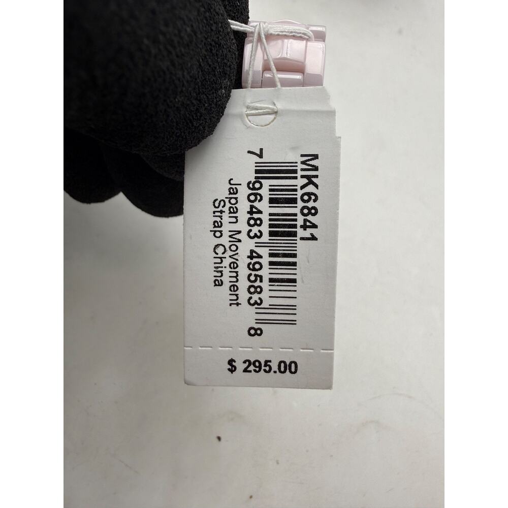 Michael Kors MK6841 Pink Ceramic Watch Crystal Bezel Women’s Quartz w/ Tag - Picture 2 of 11